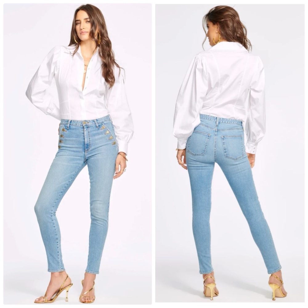 Ramy Brook Light Blue High-Rise Skinny Jeans